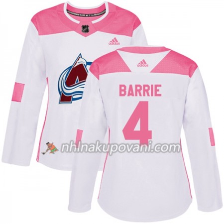 Colorado Avalanche Dresy Tyson Barrie 4 Bílá 2017-2018 Adidas Růžová Fashion Authentic - Dámské
